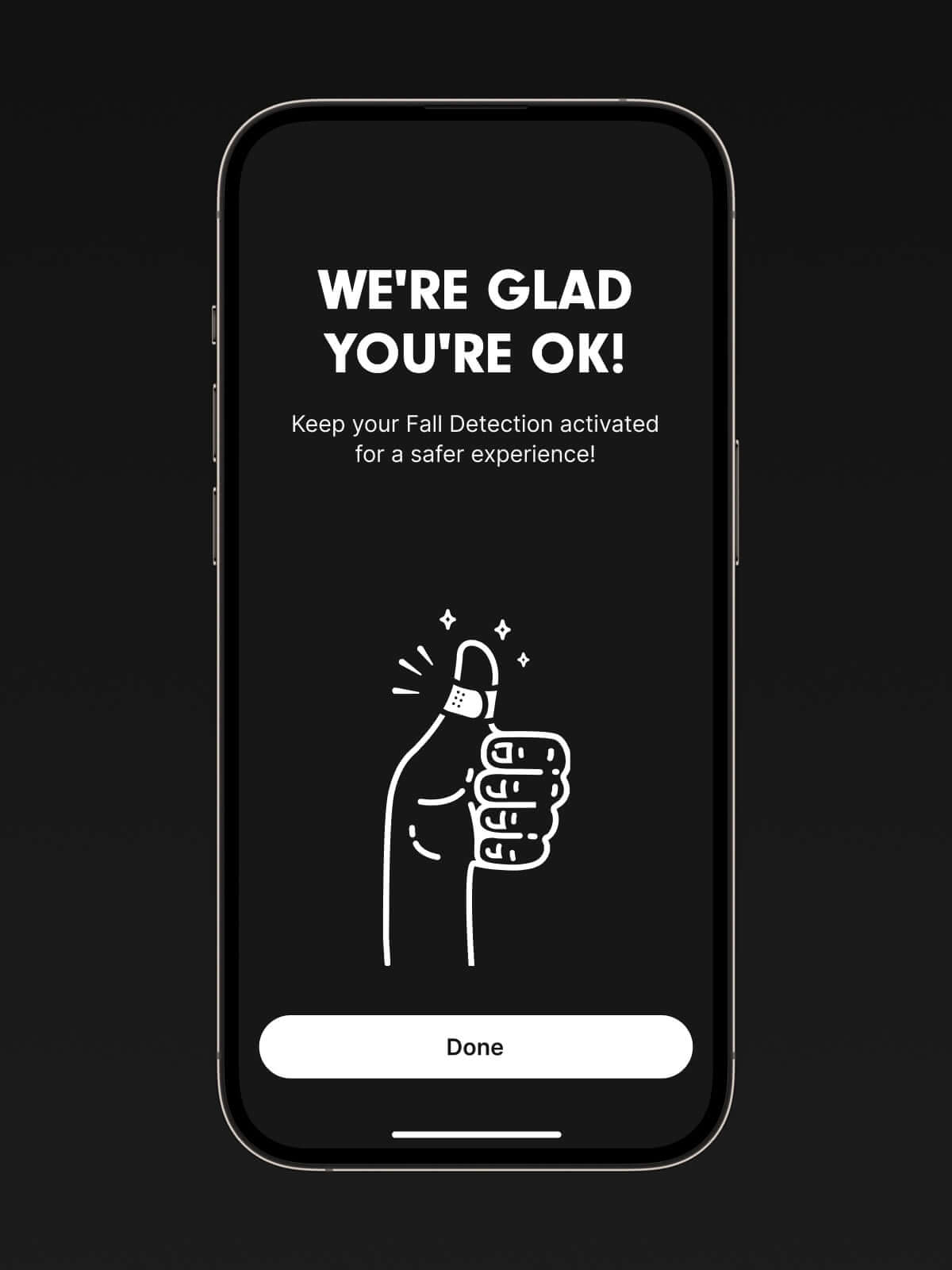 SOS message in crash detection feature in the FARO app | UNIT 1